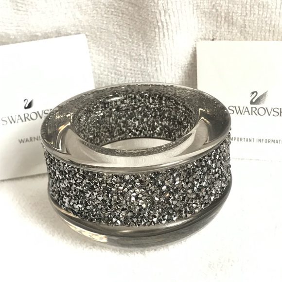 Swarovski Accents Swarovski Tea Light Holder In Charcoal Gray Color With Crystals Poshmark